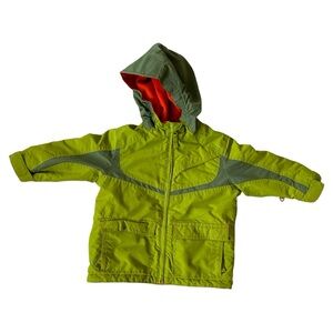 LANDS END Jacket Squall Parka Ski Coat Winter Snow Waterproof Insulated Green